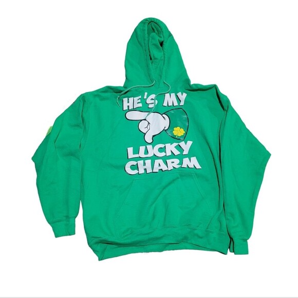 He's My Lucky Charm Green Sweatshirt L - Picture 1 of 2